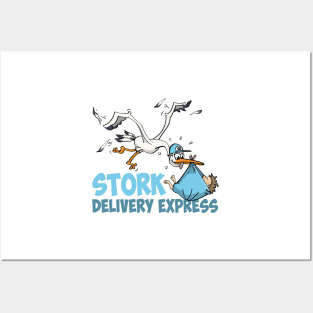 The stork express - Baby boy edition Posters and Art